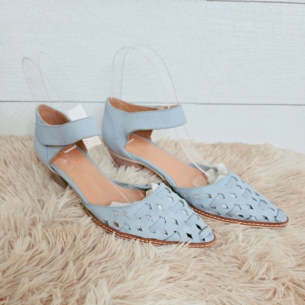 SUNDANCE | SKY BLUE LEATHER LOAFERS - NWOT